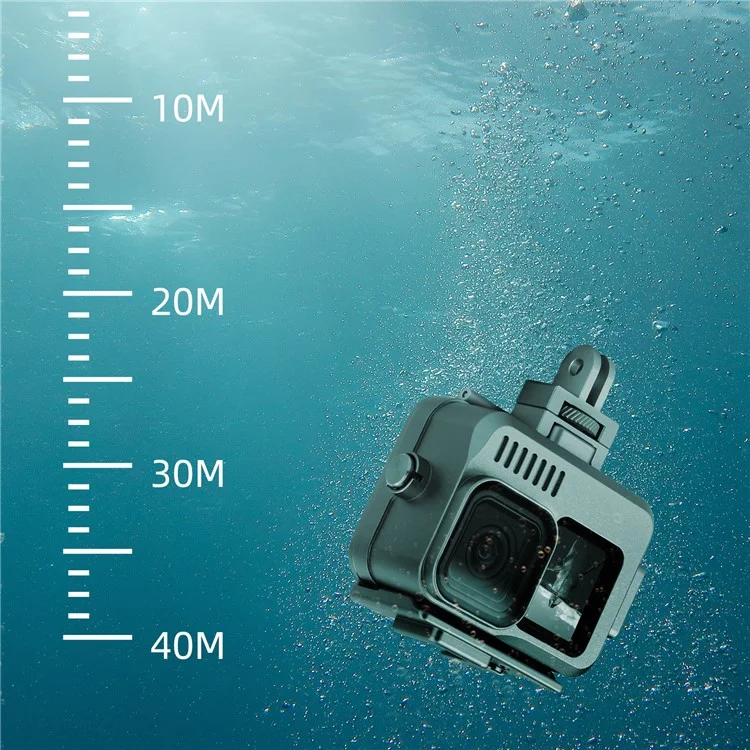 SUNNYLIFE GO-FS563 Pour GoPro Hero 9 / 10 / 11 Boîtier Étanche en Alliage d'Aluminium Anti-Rayures et Protecteur