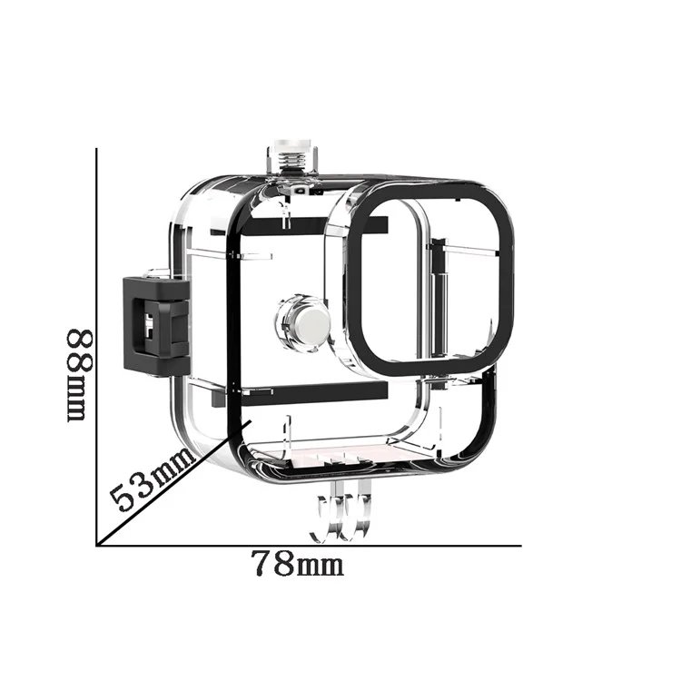 Wasserdichtes Gehäuse für GoPro Hero 11 Black Mini Action-Kamera, PC-Edelstahlgehäuse mit Anti-Drop-Funktion für Unterwasseraufnahmen