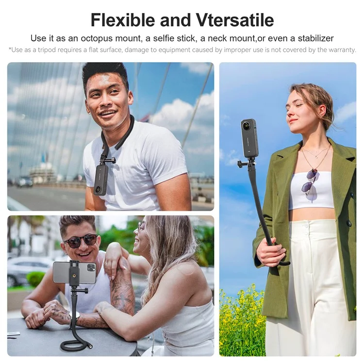 Telesin TE-FM-003 Flexible Schießklasse Telefon Action Kamera Halter Vlogging Selfie Stick Ständer