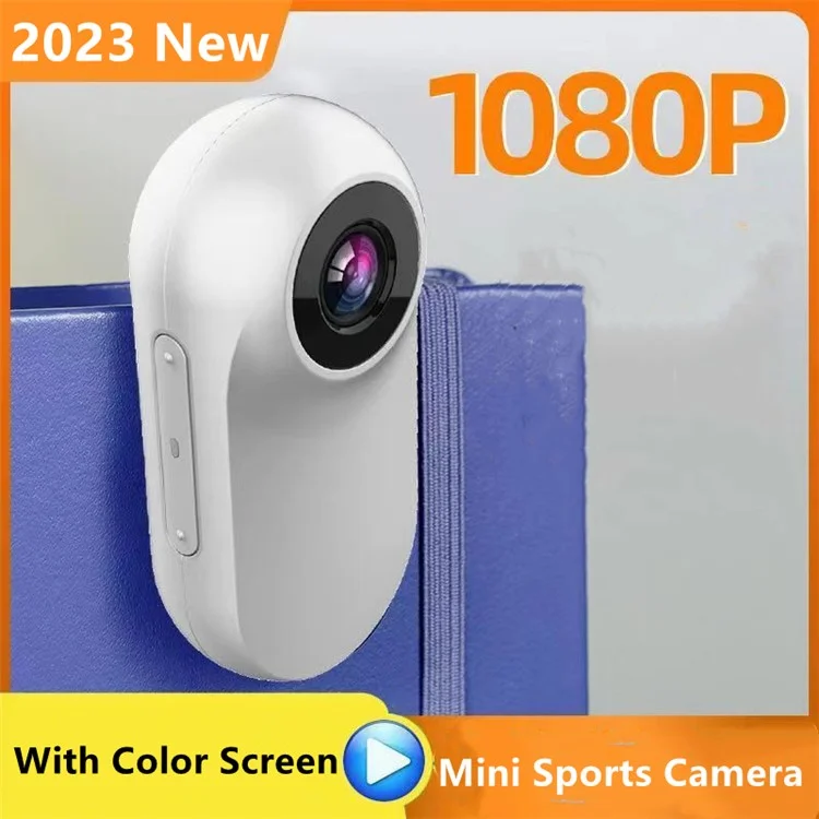 A100 Thumb Camera HD 1080P Mini Action Kamera Fahrrad Anti-Shake Magnetisch Wasserdicht Sportkamera (Ohne TF-Karte) - Schwarz
