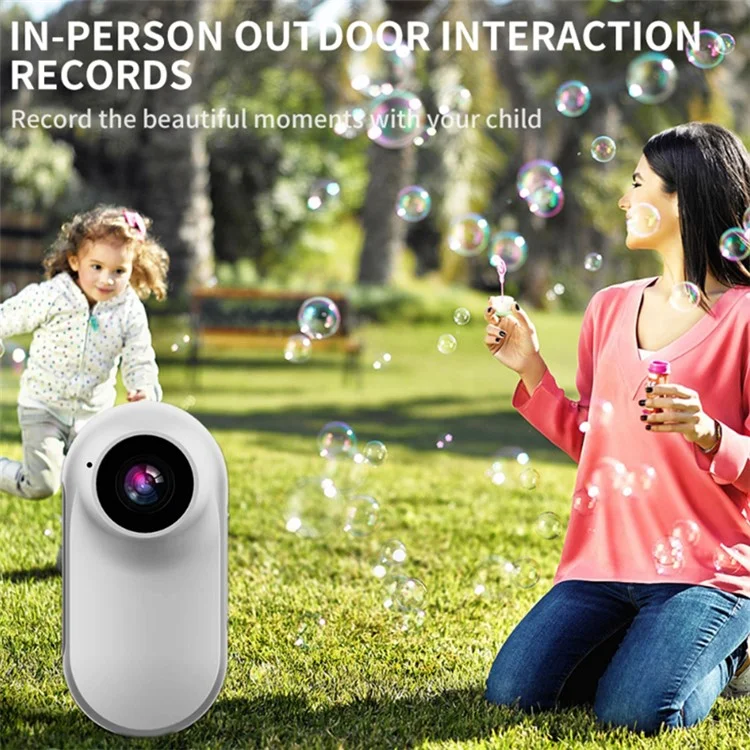 A100 Thumb Camera HD 1080P Mini Action Kamera Fahrrad Anti-Shake Magnetisch Wasserdicht Sportkamera (Ohne TF-Karte) - Schwarz