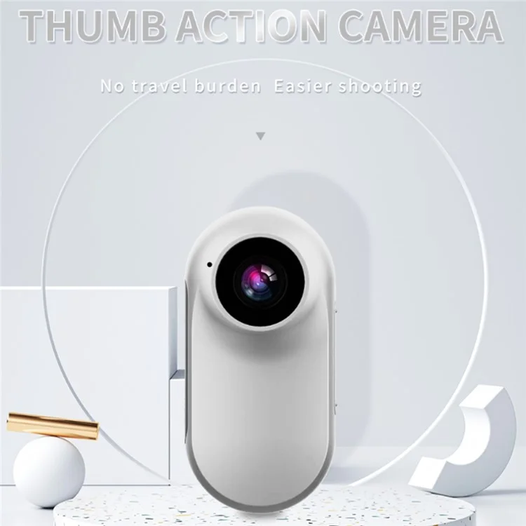 A100 Thumb Camera HD 1080P Mini Action Kamera Fahrrad Anti-Shake Magnetisch Wasserdicht Sportkamera (Ohne TF-Karte) - Schwarz