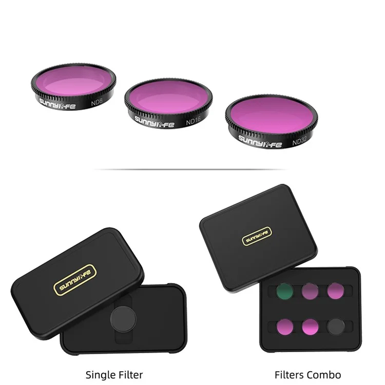 SUNNYLIFE IST-FI9316 Set da 4 pezzi per Insta360 GO 3 / GO 2 Filtro obiettivo fotocamera in vetro ottico MCUV+CPL+ND4+ND8