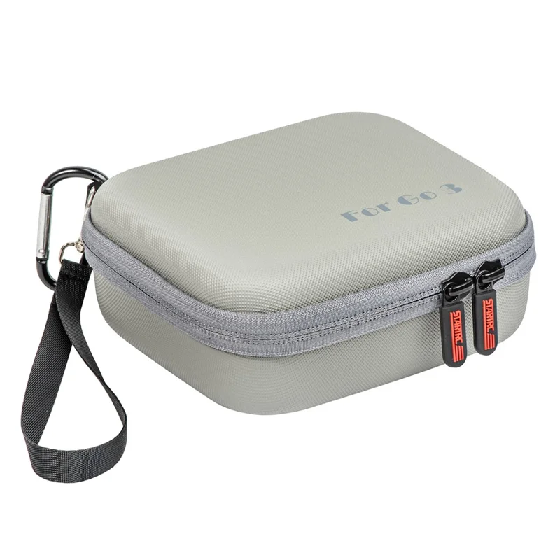 STARTRC 1123807 PU Leather Storage Bag for Insta360 GO 3 Camera Carrying Case Shockproof Box Travel Handbag - Grey