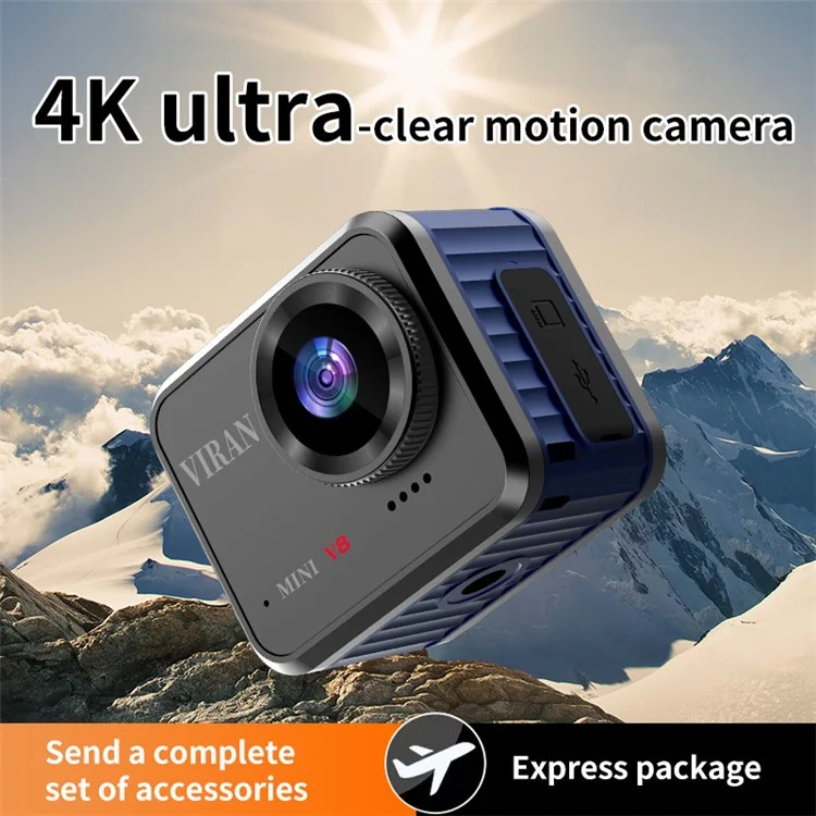 VIRAN V8 4K Registratore Per Auto da Motocicletta Per Esterni 1.54 "ips Screen Action Camera IP68 Impiatto di Sport Anti-shaking Camera Sportiva