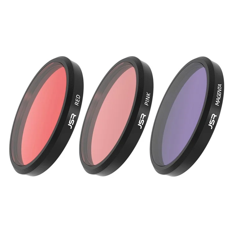 JUNESTAR JSR-1030-18 3-in-1 Filter Set for Insta360 GO 3 Sports Camera Diving Filter with Pink, Red, Magenta