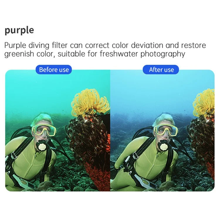JUNESTAR JSR-1030-18 3-in-1 Filter Set for Insta360 GO 3 Sports Camera Diving Filter with Pink, Red, Magenta