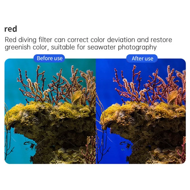 JUNESTAR JSR-1030-14 Waterproof Red Filter for Insta360 GO 3 Action Camera Multi-Coated Oil-Resistant Lens Filter