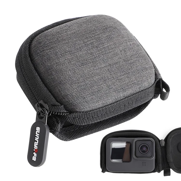 SUNNYLIFE B593 Per Insta360 GO 3 / DJI Action 3 / GoPro Sports Camera Hard Shell Cloth Storage Bag Shockproof Zipper Bag with Opening