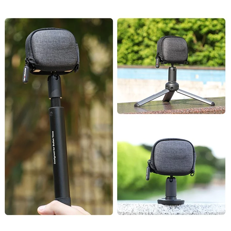 SUNNYLIFE B593 Per Insta360 GO 3 / DJI Action 3 / GoPro Sports Camera Hard Shell Cloth Storage Bag Shockproof Zipper Bag with Opening