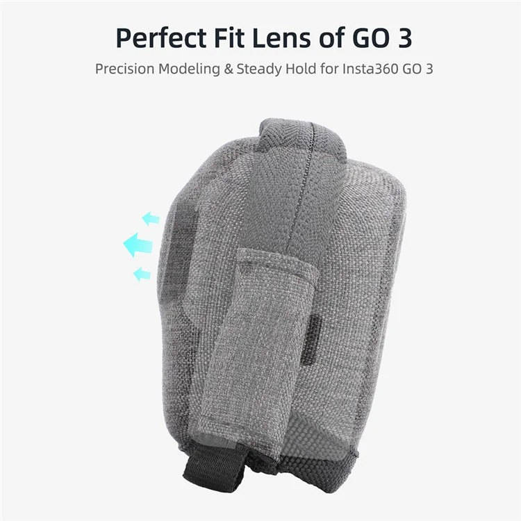 SUNNYLIFE B593 Per Insta360 GO 3 / DJI Action 3 / GoPro Sports Camera Hard Shell Cloth Storage Bag Shockproof Zipper Bag with Opening