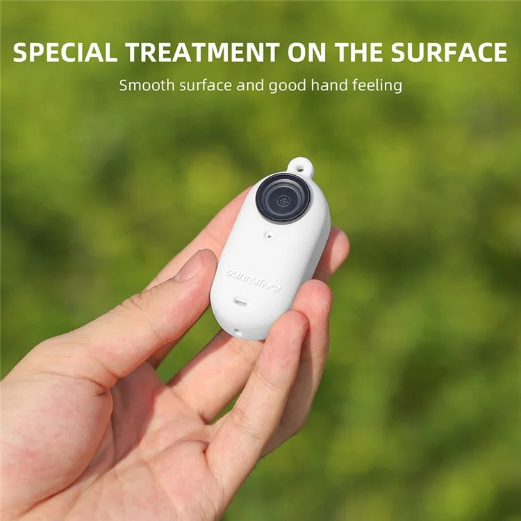 SUNNYLIFE IST-BHT594 para Insta360 GO 3 Funda Protectora de Silicona para Cuerpo de Cámara con Cubierta de Lente y Cordón - Negro