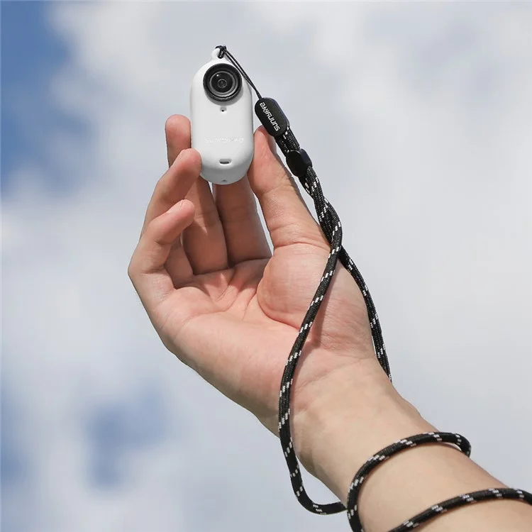 SUNNYLIFE IST-BHT594 para Insta360 GO 3 Funda Protectora de Silicona para Cuerpo de Cámara con Cubierta de Lente y Cordón - Negro