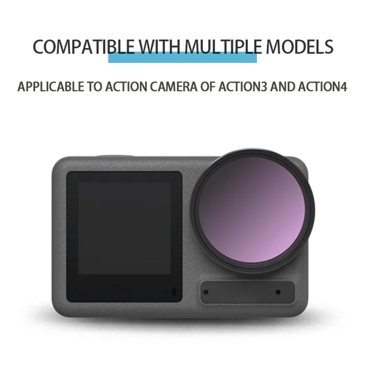 JUNESTAR Multi-Coated KB ND Series Filter for DJI Osmo Action 4 / 3 Lightweight Waterproof Diving Lens Filters - ND8