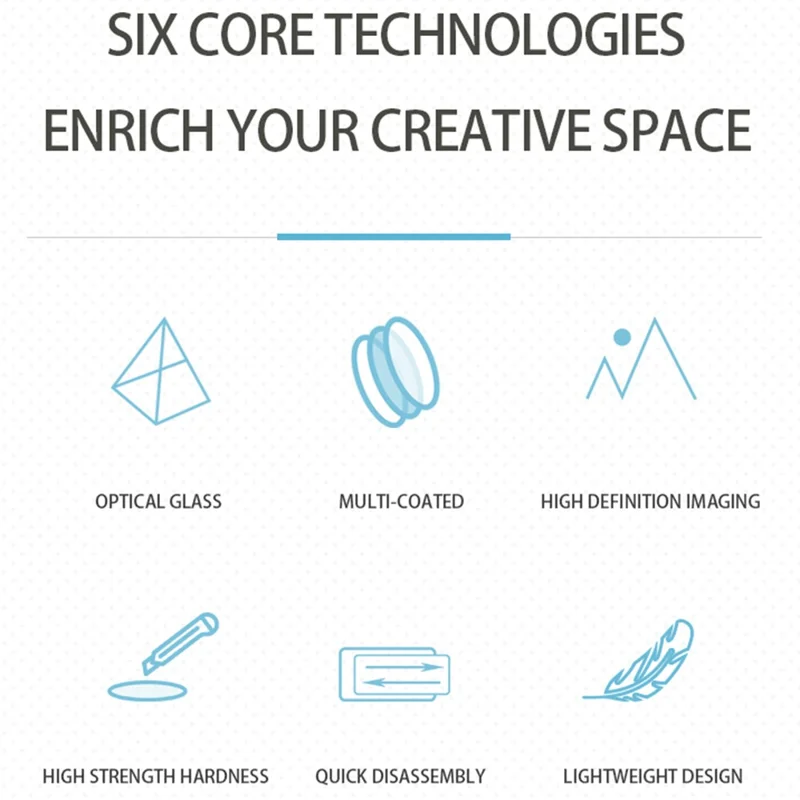 JUNESTAR Multi-Coated KB ND Series Filter for DJI Osmo Action 4  /  3 Lightweight Waterproof Diving Lens Filters - ND16