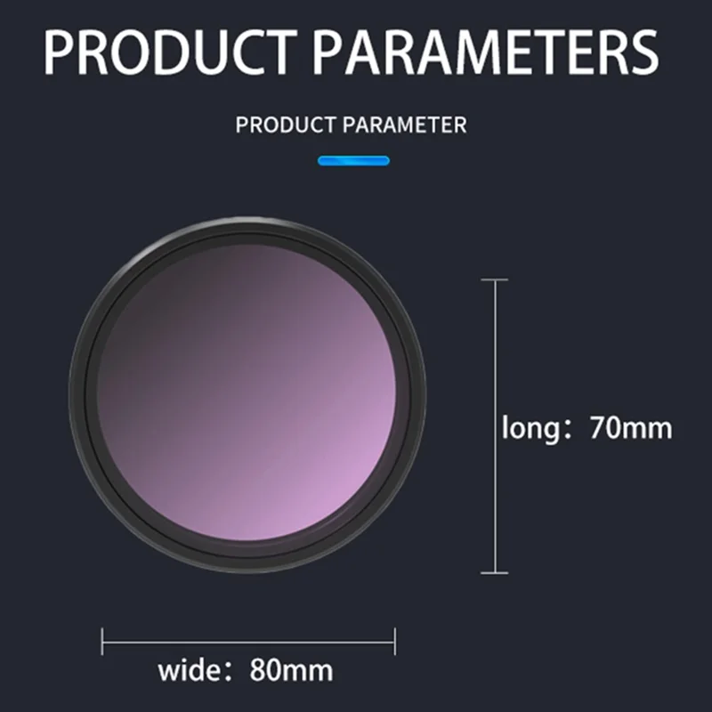 JUNESTAR Multi-Coated KB ND Series Filter for DJI Osmo Action 4  /  3 Lightweight Waterproof Diving Lens Filters - ND16