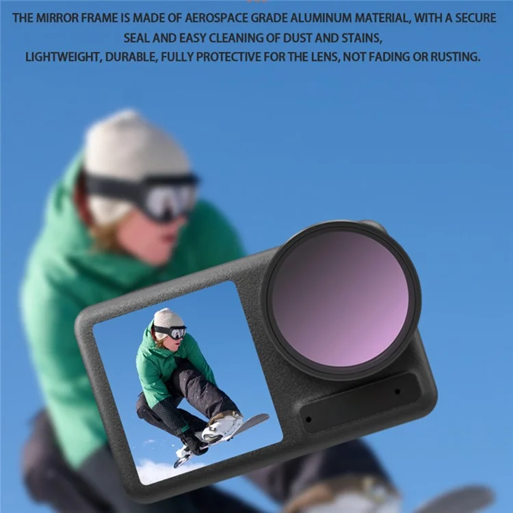 JUNESTAR JSR-1013-22 KB-8IN1 Wasserdichter Filterset für DJI Osmo Action 4 / 3 Mehrfach beschichtete öl-resistente Objektivfilter