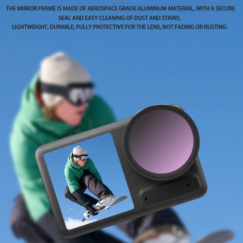 JUNESTAR JSR-1013-23 KB-8IN1 Multi-Coated Filter Set für DJI Osmo Action 4 / 3 Ölbeständige Wasserdichte Objektivfilter