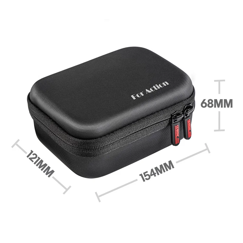STARTRC 1126181 Storage Bag for DJI Action 4 , Hard PU Travel Box Carrying Case with Buckle+Strap - Standard Set