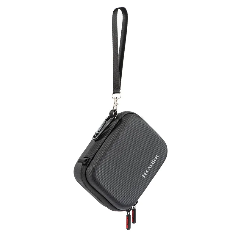 STARTRC 1126181 Storage Bag for DJI Action 4 , Hard PU Travel Box Carrying Case with Buckle+Strap - Standard Set
