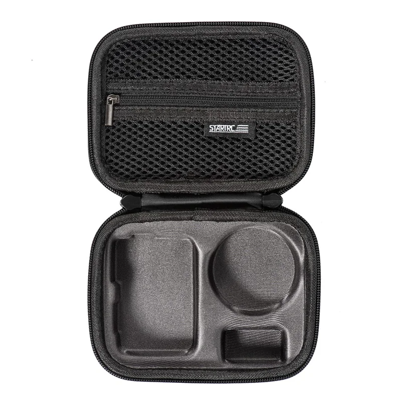 STARTRC 1126181 Storage Bag for DJI Action 4 , Hard PU Travel Box Carrying Case with Buckle+Strap - Standard Set