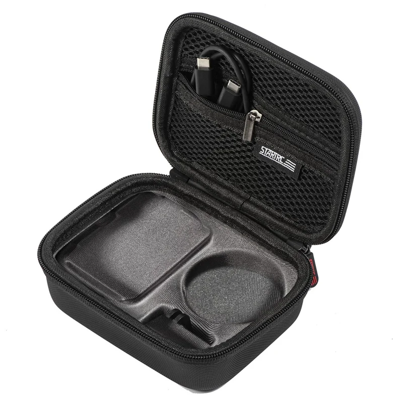 STARTRC 1126181 Storage Bag for DJI Action 4 , Hard PU Travel Box Carrying Case with Buckle+Strap - Standard Set