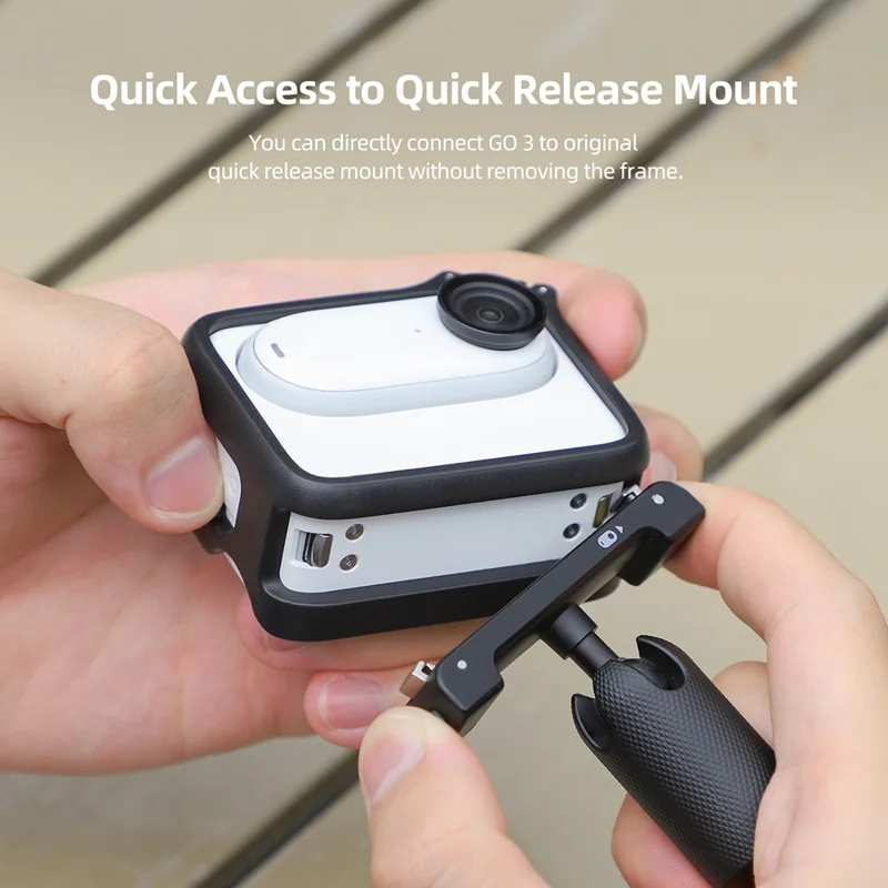 SUNNYLIFE IST-BK665 Cadre de protection pour caméra Insta360 GO 3 Démontage rapide Anti-collision Border