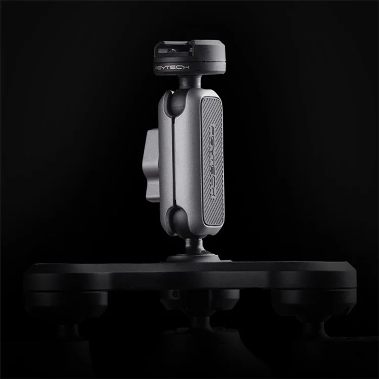 PGYTECH P-GM-224 CapLock Triple Suction Cup Bracket Mount with Ball Head for GoPro  /  Go3  /  Action 4  /  Mobile Phone