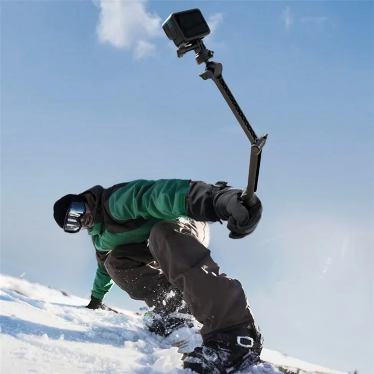PGYTECH P-GM-158 Support trépied pliable 3 en 1 Perche à selfie multifonctions Bras magique pour GoPro / Insta360 / Caméra DJI Action 