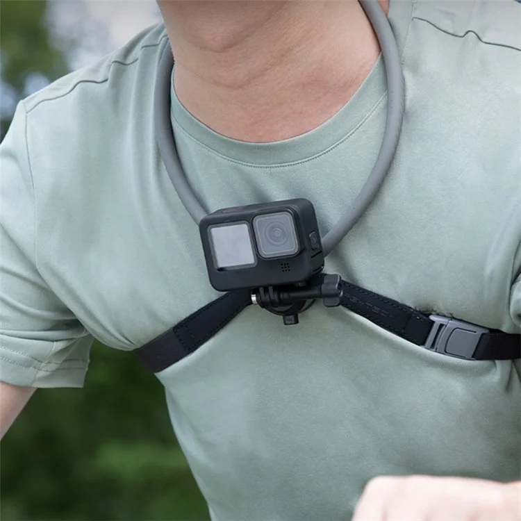 PGYTECH P-GM-153 CapLock Sports Camera Neck-mounting Stand Selfie Holder Hand Free Video Vlog Necklace Holder for Action Camera