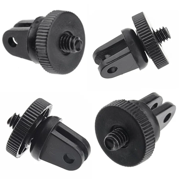 Plastic Mounting Screw 1 / 4 Inch Mount Adapter Sports Camera Screw Connector with 5mm Hole