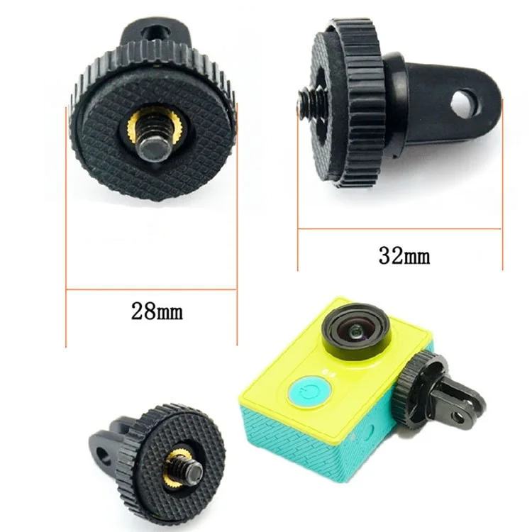 Plastic Mounting Screw 1 / 4 Inch Mount Adapter Sports Camera Screw Connector with 5mm Hole