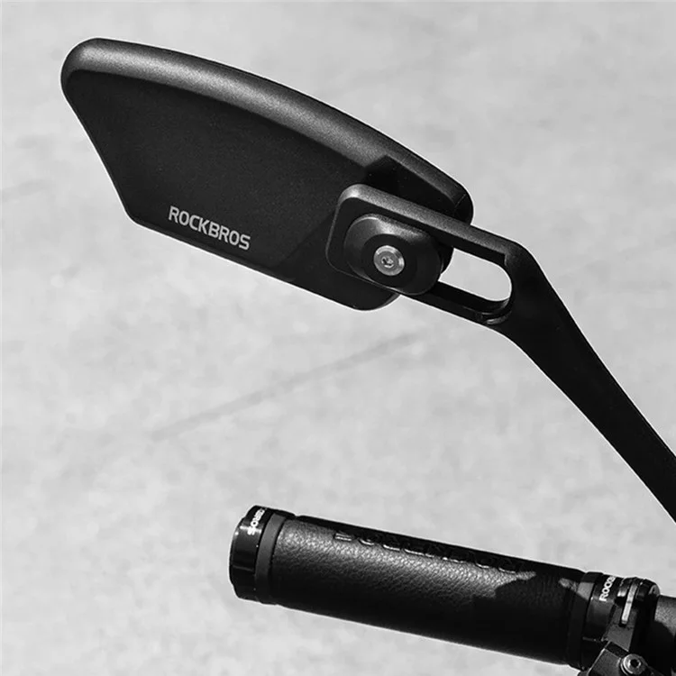 ROCKBROS 1Stück Fahrradspiegelhaltebügelrückansichtedelstahlreflektor 360 Grad Drehung Spiegel - links
