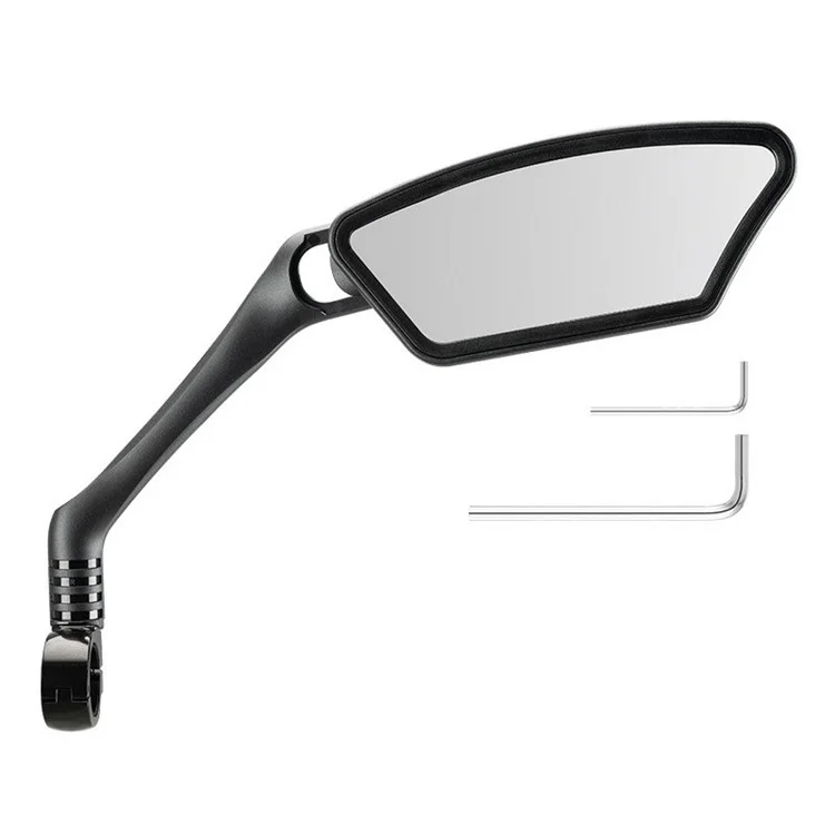 ROCKBROS 1Pc Bicycle Mirror Handlebar Rear View Stainless Steel Reflector 360 Degree Rotation Mirror - Right