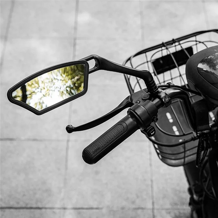 ROCKBROS 1Pc Bicycle Mirror Handlebar Rear View Stainless Steel Reflector 360 Degree Rotation Mirror - Right
