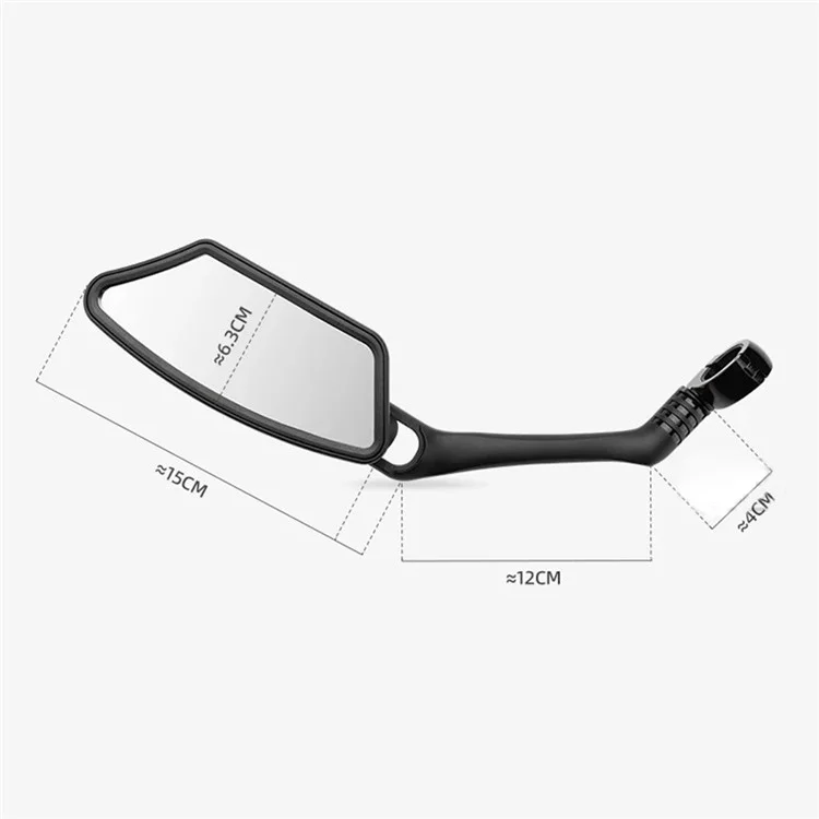 ROCKBROS 1Pc Bicycle Mirror Handlebar Rear View Stainless Steel Reflector 360 Degree Rotation Mirror - Right
