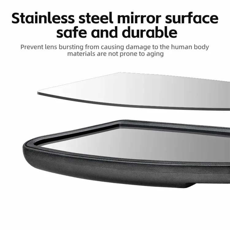 ROCKBROS 1Pc Bicycle Mirror Handlebar Rear View Stainless Steel Reflector 360 Degree Rotation Mirror - Right