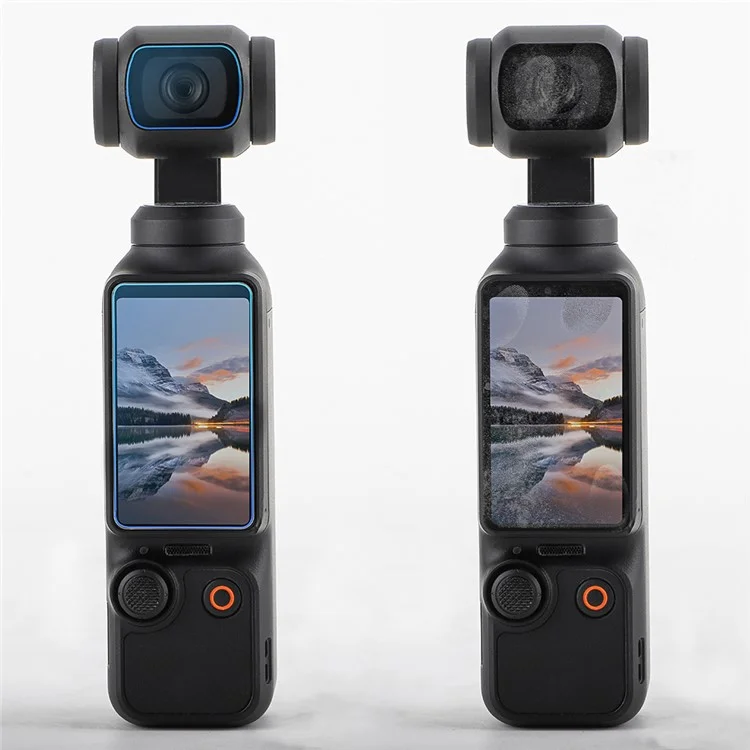 SUNNYLIFE OP3-BHM717 2Pcs Tempered Glass Screen Protector + 2Pcs Lens Film for DJI Osmo Pocket 3 Handheld Camera