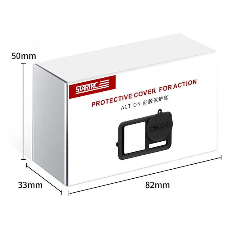 STARTRC 1127805 Pour DJI Osmo Action 4 / 3 Anti-Scratch Camera Protector Sleeve Silicone Case Cover