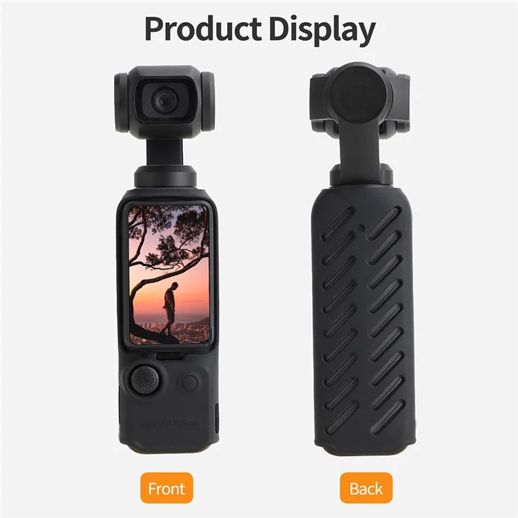 Für DJI Osmo Pocket 3 Kamera Schutzhülle Weiche Silikonhülle Stoßfeste Abdeckung - Schwarz