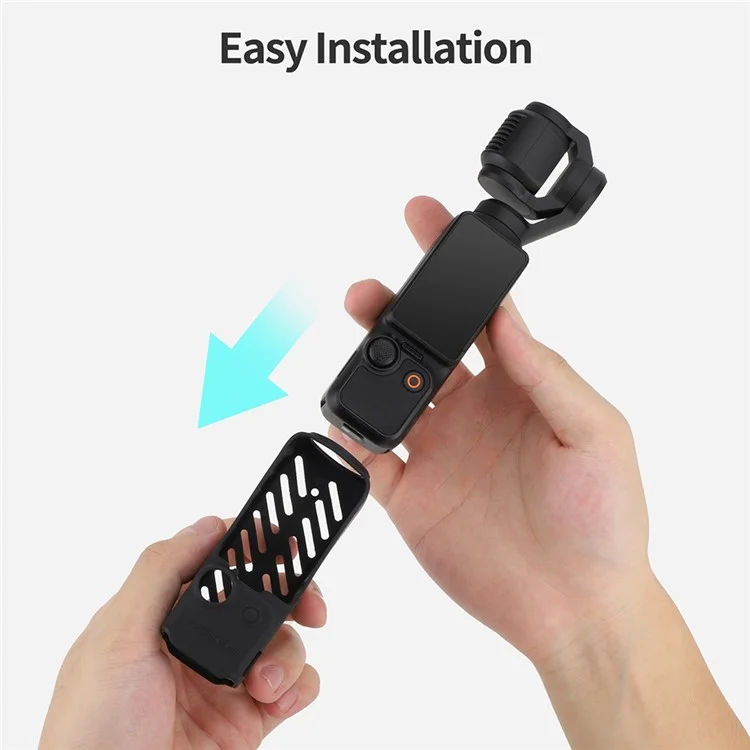 Für DJI Osmo Pocket 3 Kamera Schutzhülle Weiche Silikonhülle Stoßfeste Abdeckung - Schwarz