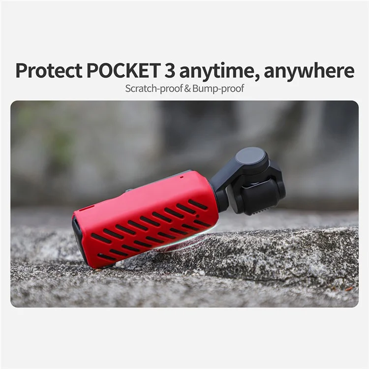 Für DJI Osmo Pocket 3 Kamera Schutzhülle Weiche Silikonhülle Stoßfeste Abdeckung - Schwarz