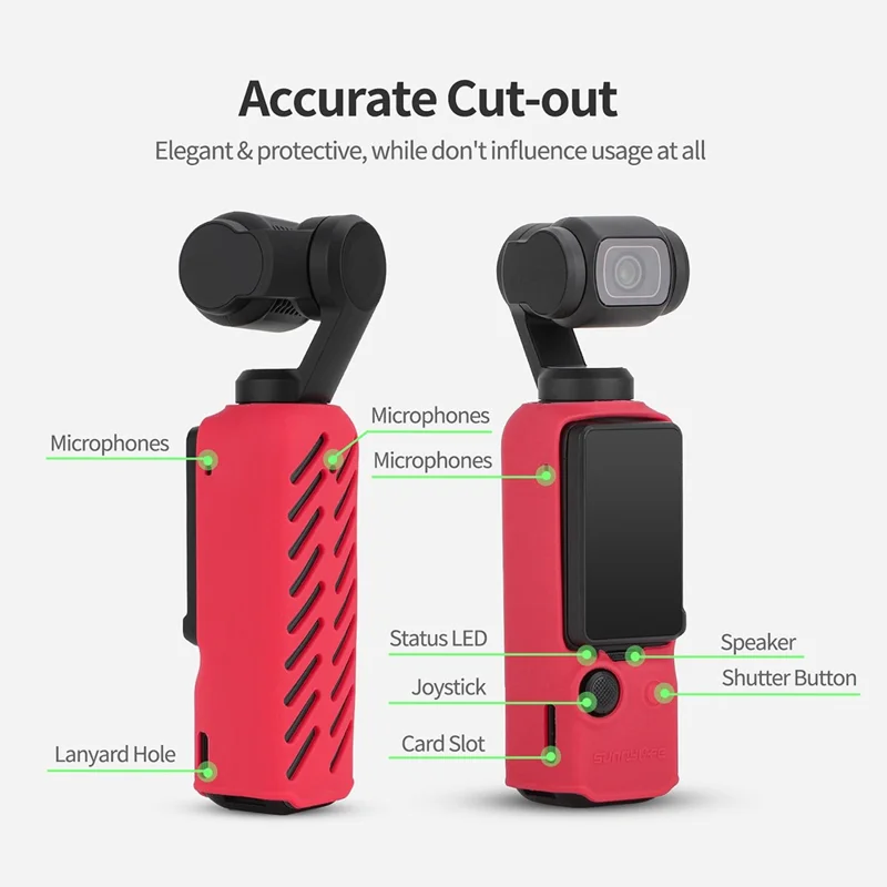 Für DJI Osmo Pocket 3 Kamera Schutzhülle Weiche Silikontasche Anti-Drop-Abdeckung - Orange