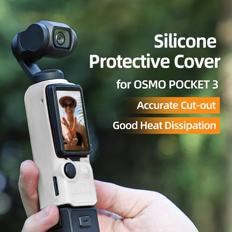 Für DJI Osmo Pocket 3 Kamera Schutzhülle Weiche Silikontasche Anti-Drop-Abdeckung - Orange