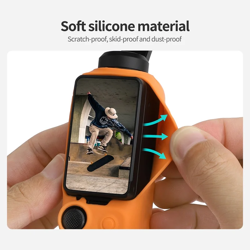Für DJI Osmo Pocket 3 Kamera Schutzhülle Weiche Silikontasche Anti-Drop-Abdeckung - Orange