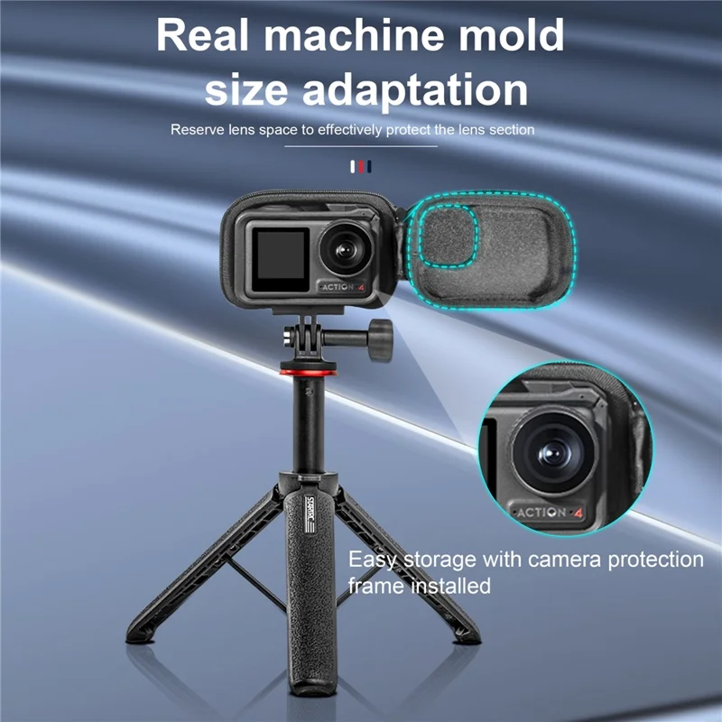 STARTRC 1130256 Wasserdichter PU-Ledertasche für Sportvideoaufnahmen, kompatibel mit Stativ/Selfie-Stick