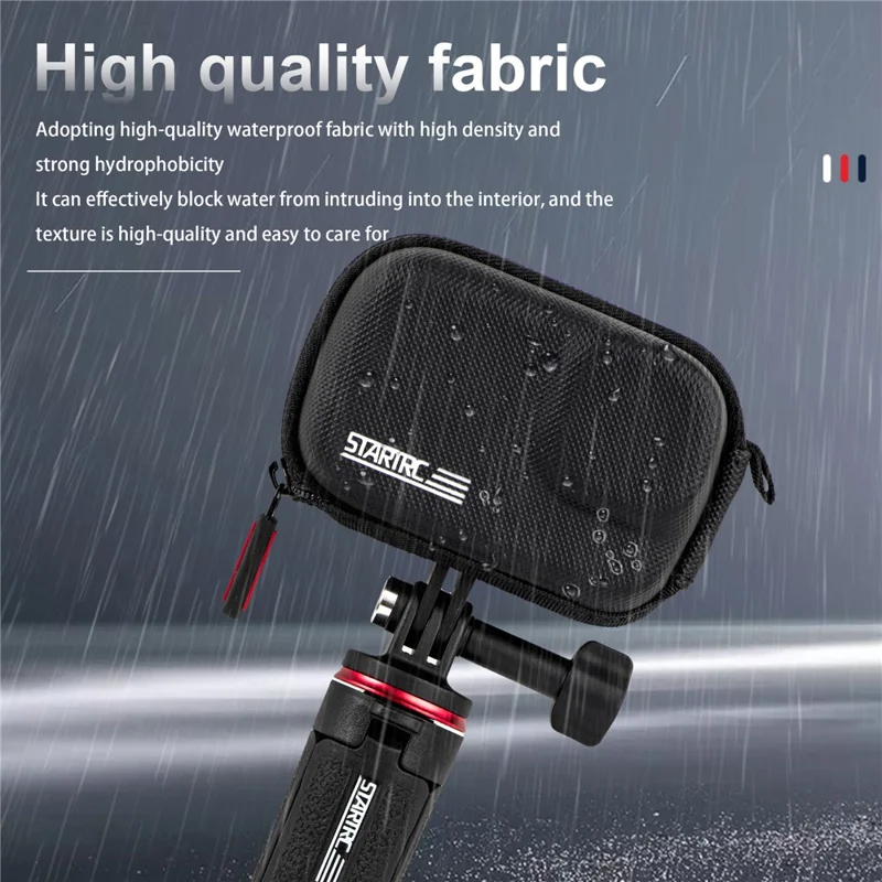 STARTRC 1130256 Wasserdichter PU-Ledertasche für Sportvideoaufnahmen, kompatibel mit Stativ/Selfie-Stick