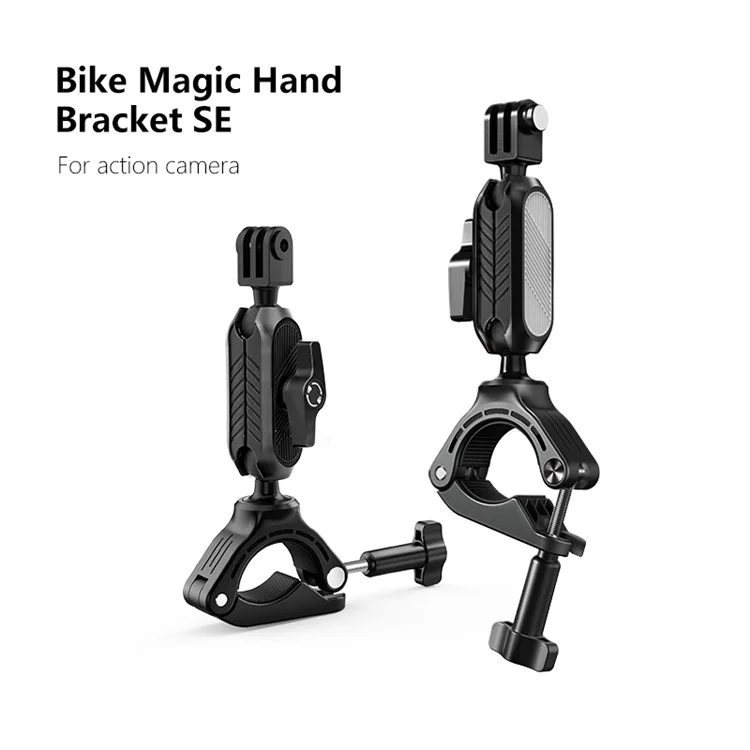 JUNNX JX-GP-10 Bike Handlebar Camera Mount Clamp for GoPro Hero 11 10 9, DJI 360-Degree Rotation Action Camera Bicycle Clip