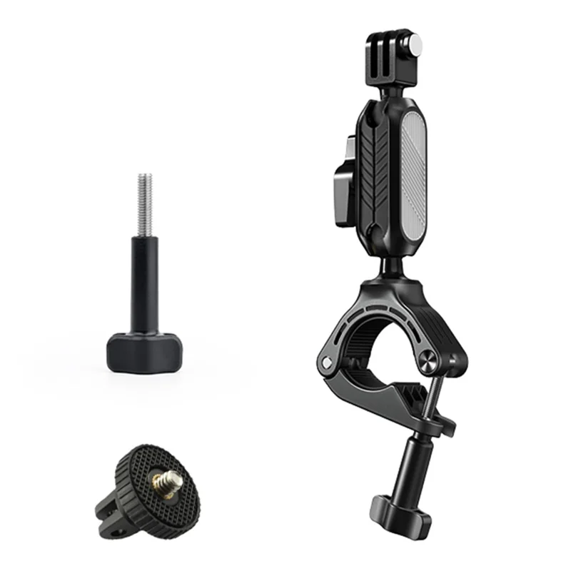 JUNNX JX-GP-10-A Bike Handlebar Camera Mount Clamp with Adapter for GoPro Hero 11 10 9, DJI, 360-Degree Rotation Bicycle Camera Holder