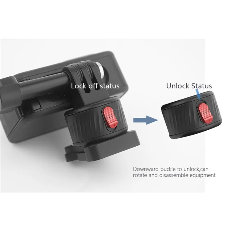 JUNNX JX-GP-09-C Tripod Mount Accessories Magnetic Quick Release Adapter for Bike / Head Strap / Clamp Clip Mount